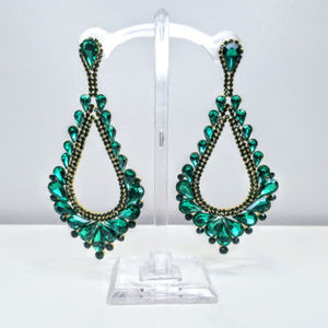 Goddess Green Statement Earrings